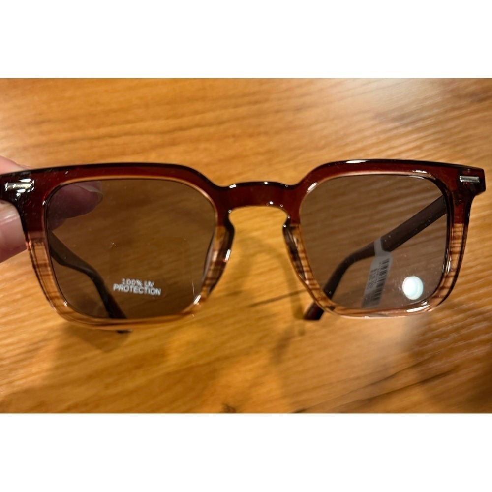 Urban Outfitters Highland Square Sunglasses Brown One Size Plastic Sunglasses - Picture 4 of 9